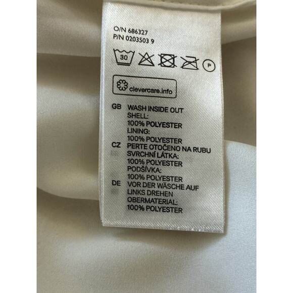 H&M Women’s Ivory Shaggy Faux Fur Eyelash Knit Open Front Jacket size 4 - Picture 9 of 9